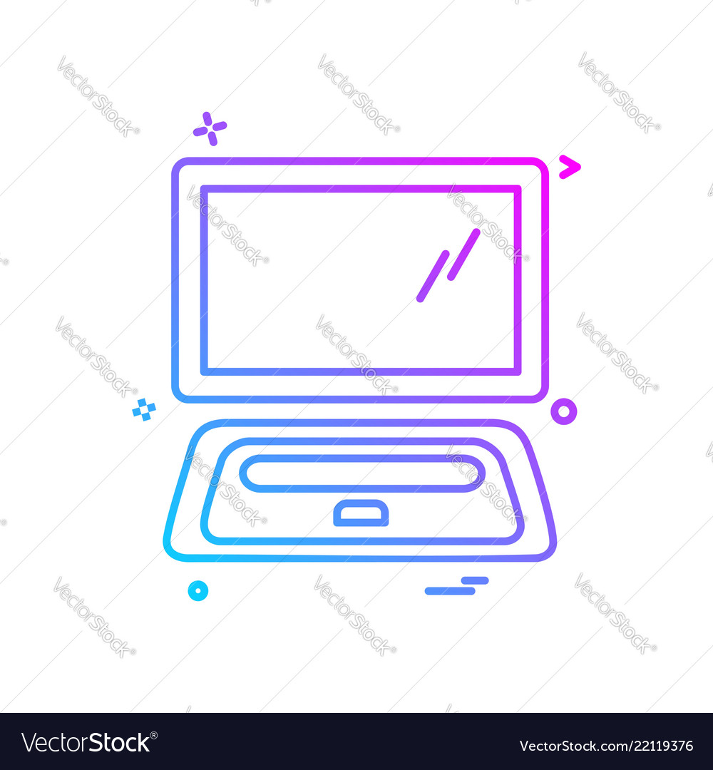 Computer icon design vector image Computer icon design