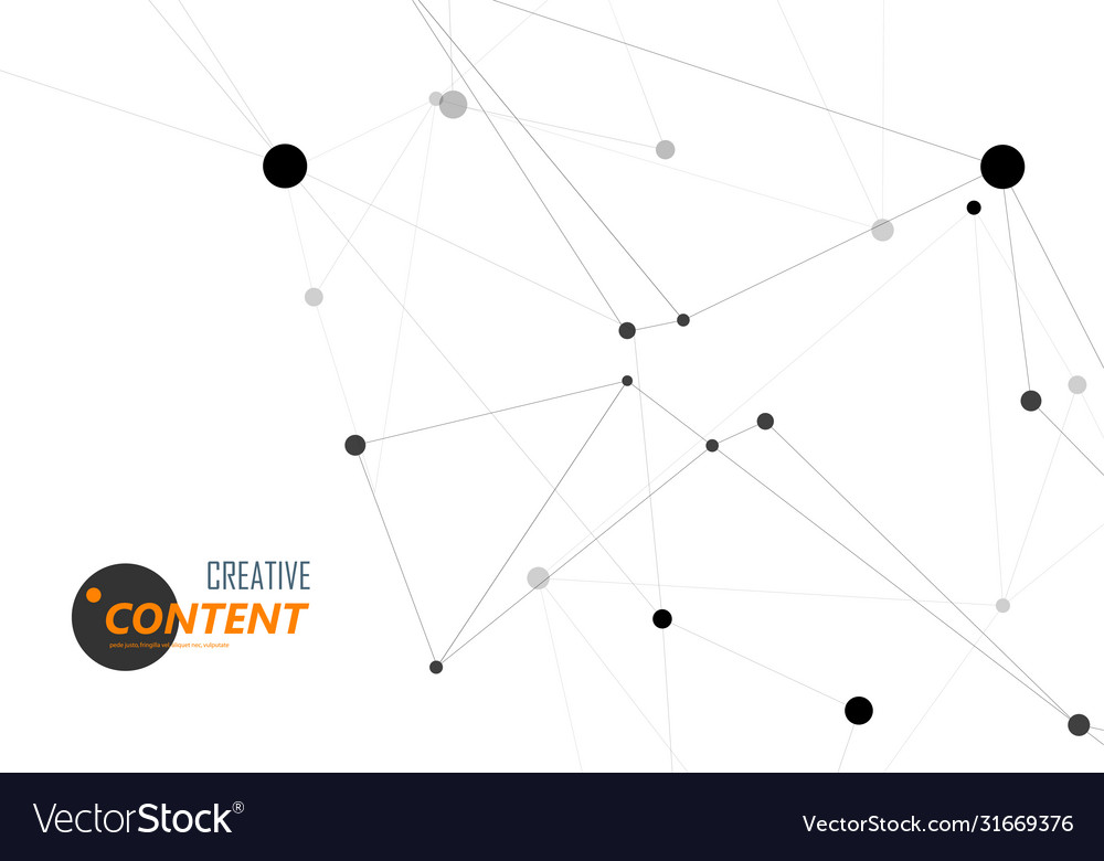 Connection structure and network abstract vector image Connection structure and network abstract