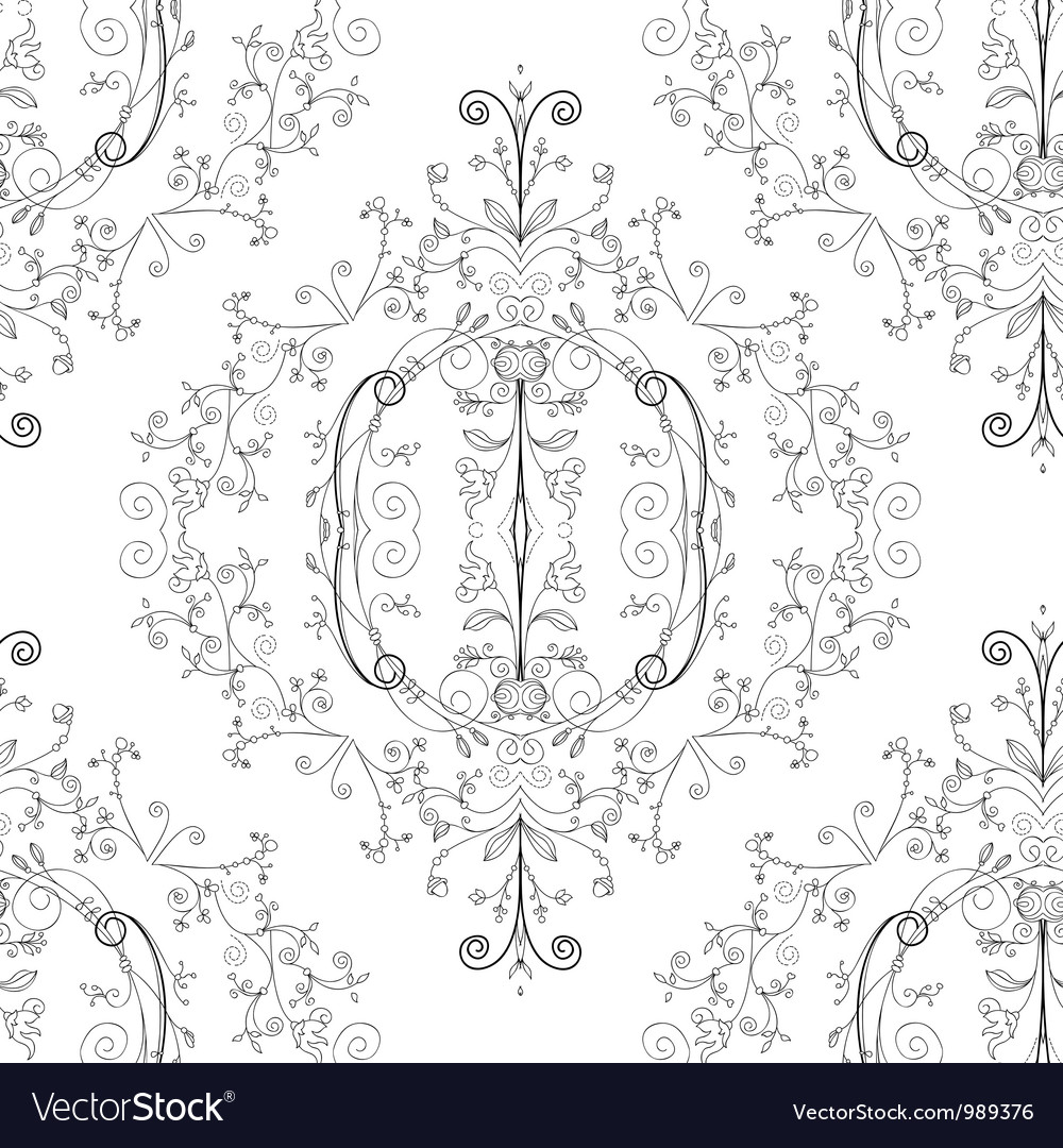 Damask seamless pattern