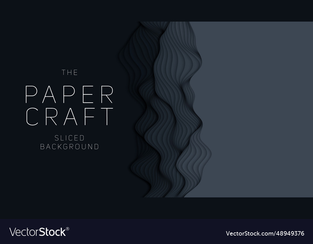 Dark paper layers 3d abstract gradient papercut