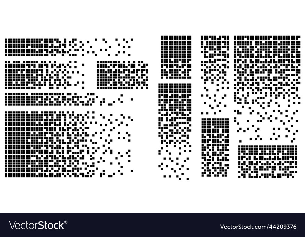 Dissolved filled square dotted icon vector image Dissolved filled square dotted icon