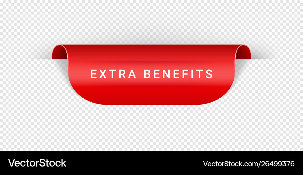 Extra Benefits Sticker Tag Banner Label Royalty Free Vector