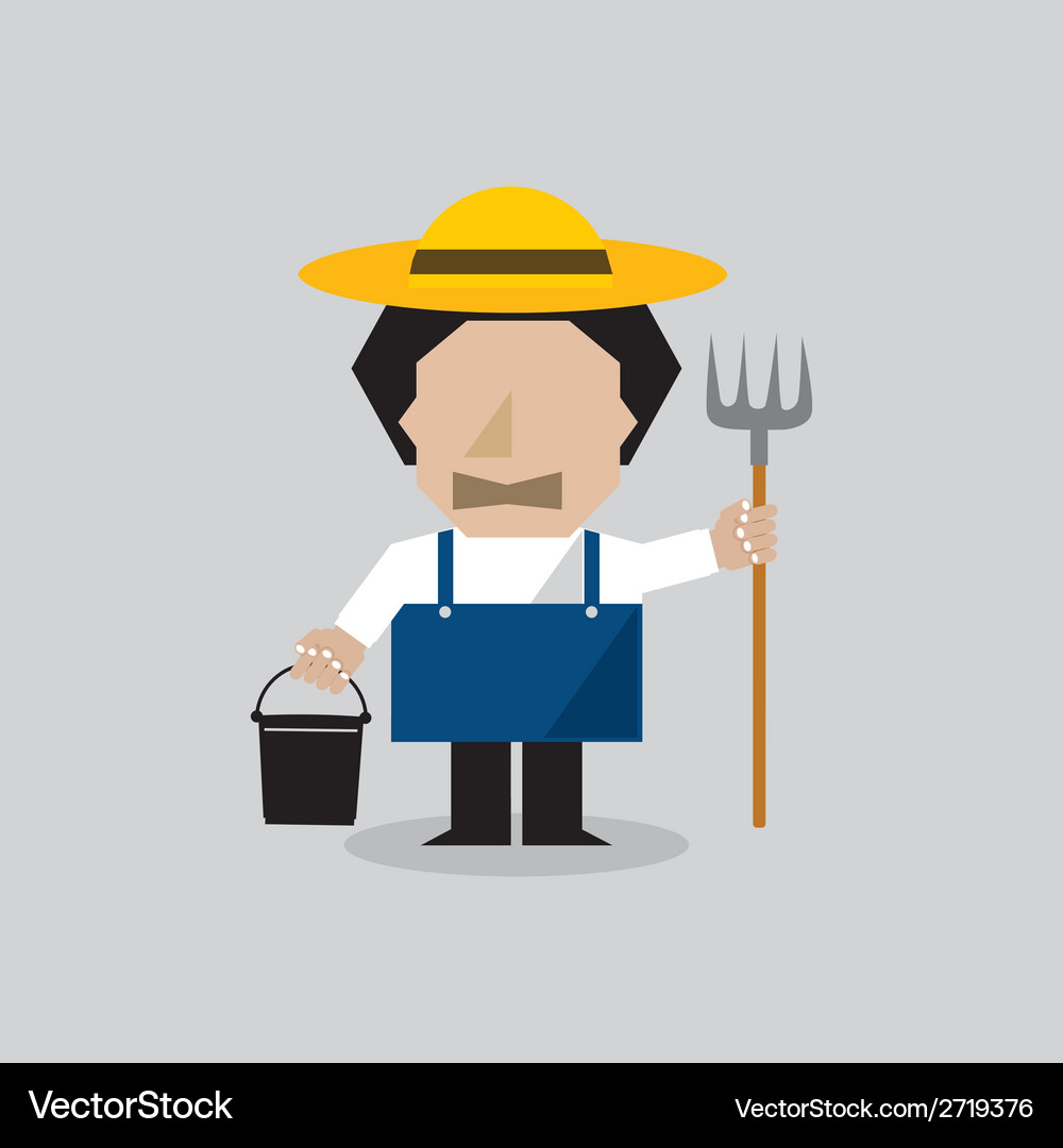 Farmer man Royalty Free Vector Image - VectorStock