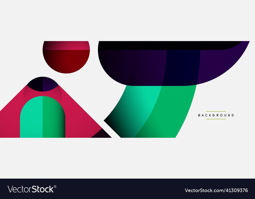 Geometric abstract background round shapes vector image Geometric abstract background round shapes