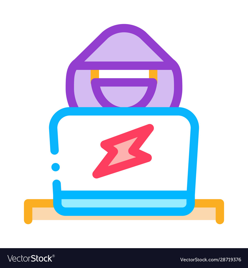 Hacker icon outline vector image Hacker icon outline