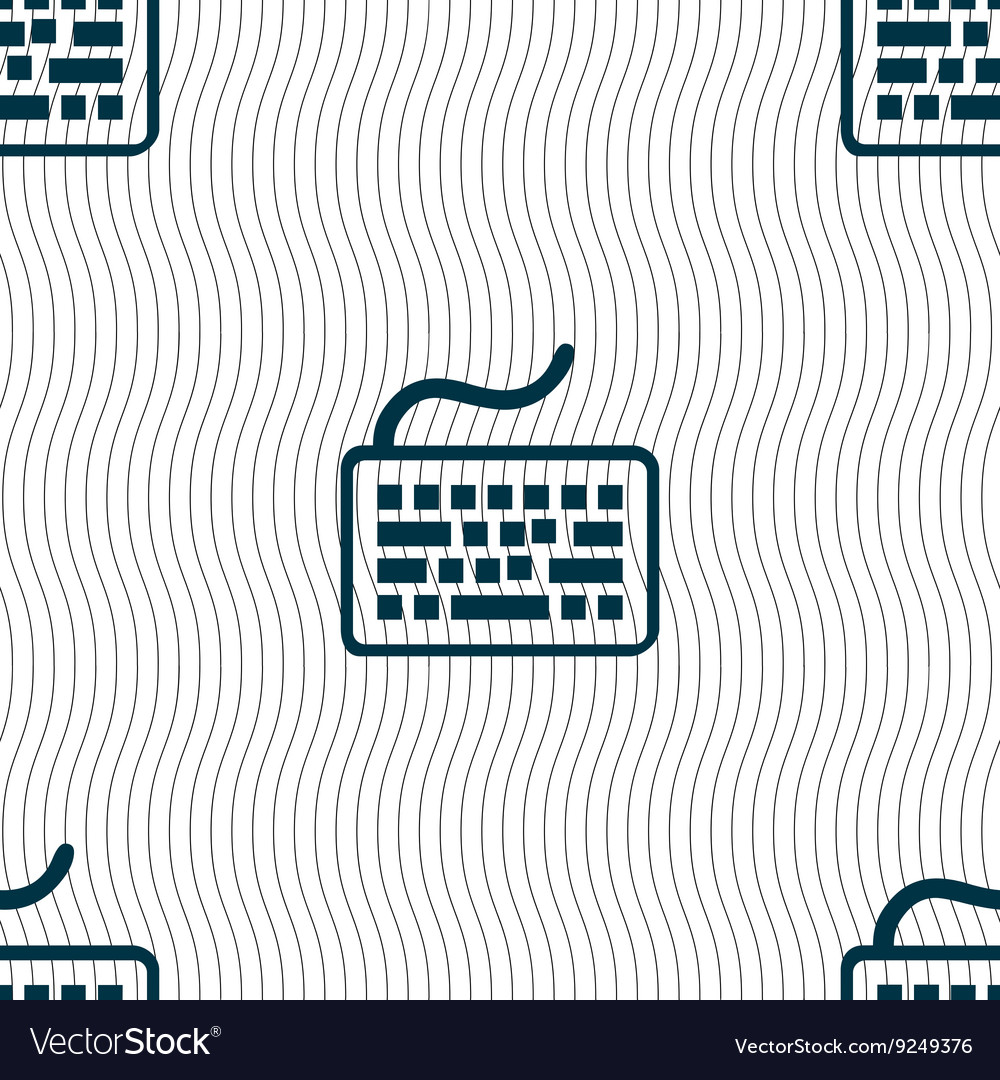 Keyboard icon sign seamless pattern with geometric