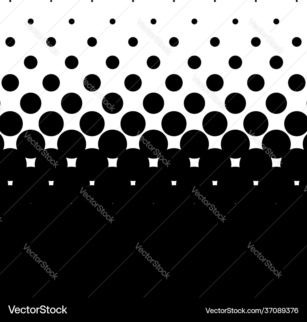 Linear halftone screentone dots circles pattern Vector Image