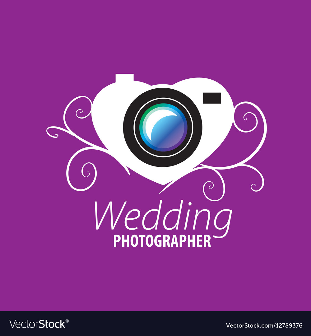 Logo wedding photographer Royalty Free Vector Image