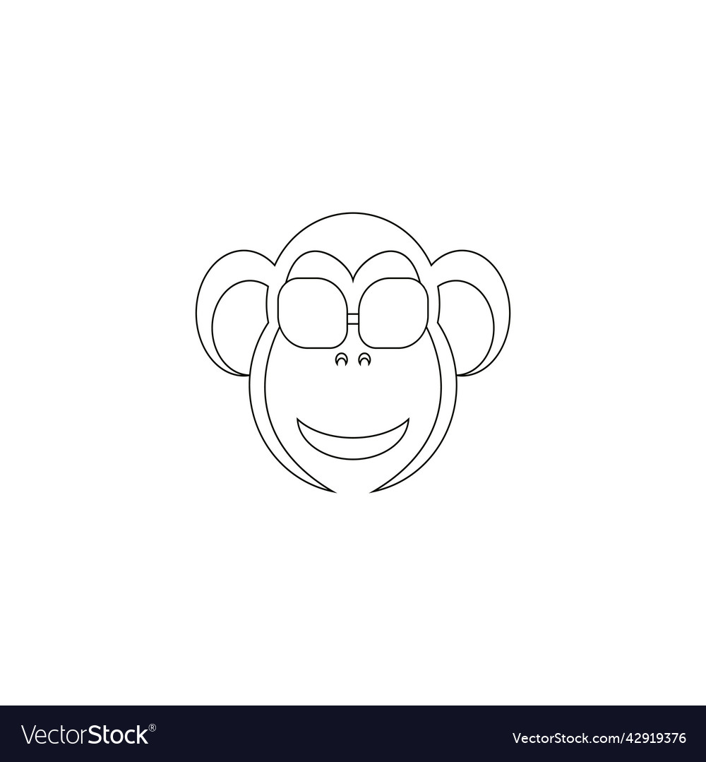 Monkey icon design element Vector Image Monkey icon design element