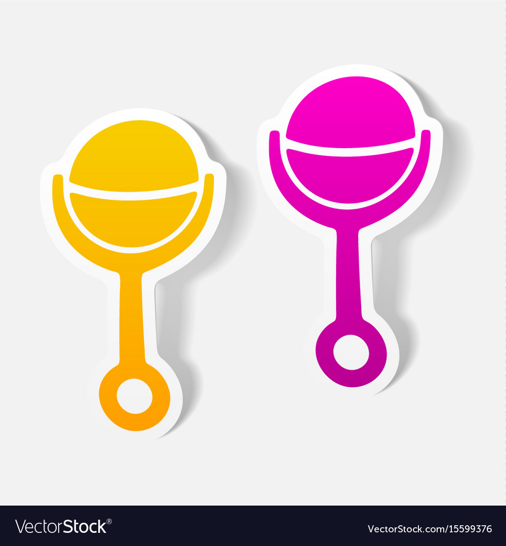 Realistic design element rattle