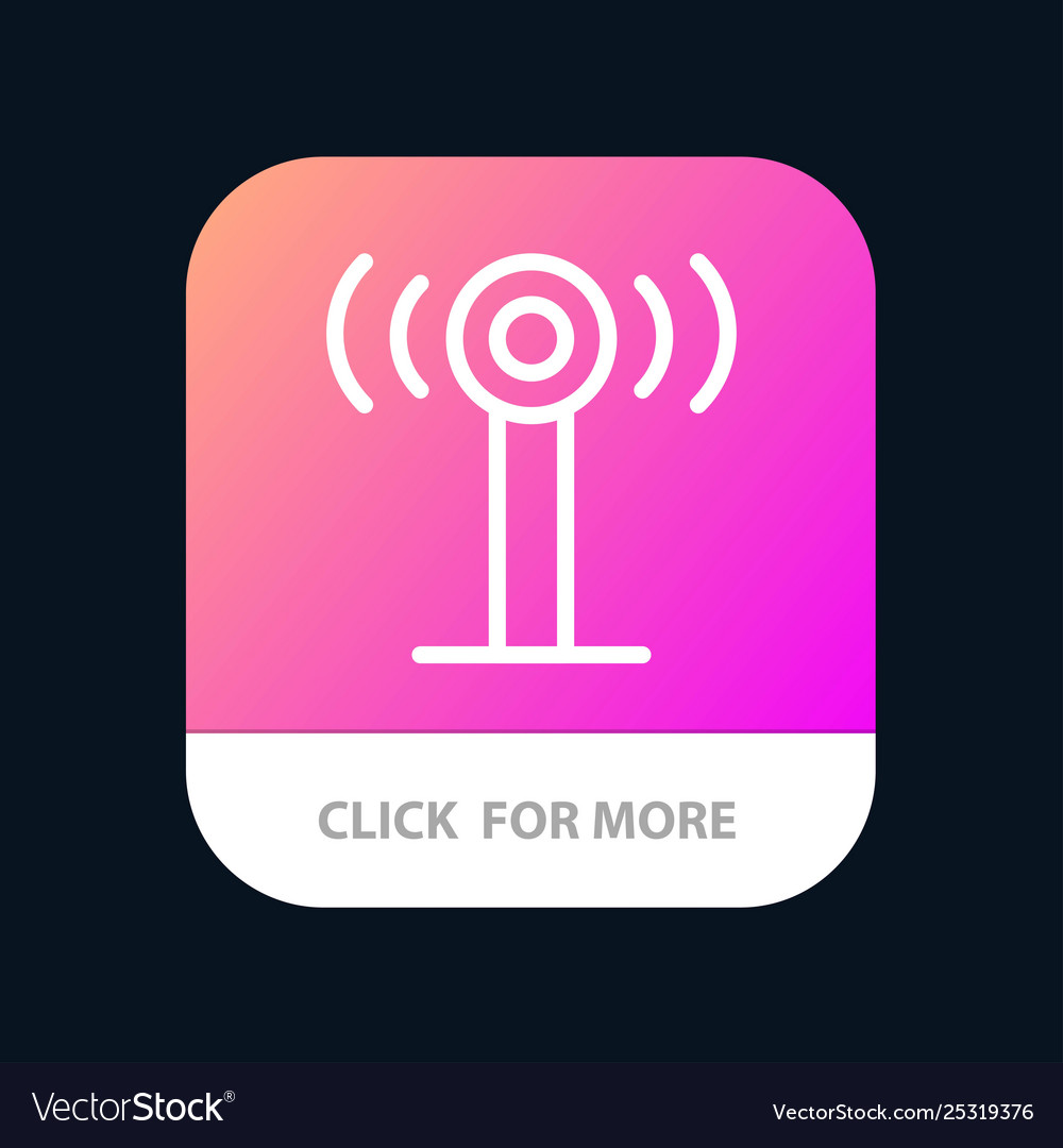Service signal wifi mobile app button android vector image Service signal wifi mobile app button android