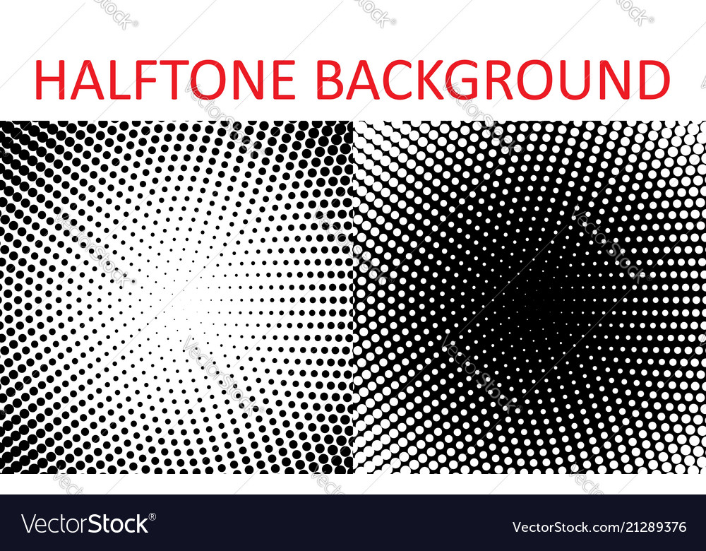 Set of halftone pattern texture retro background