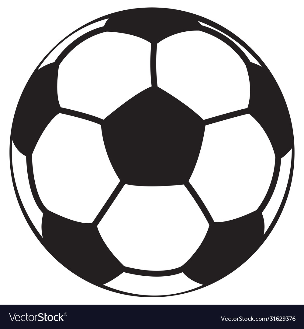 Soccer ball black Royalty Free Vector Image - VectorStock