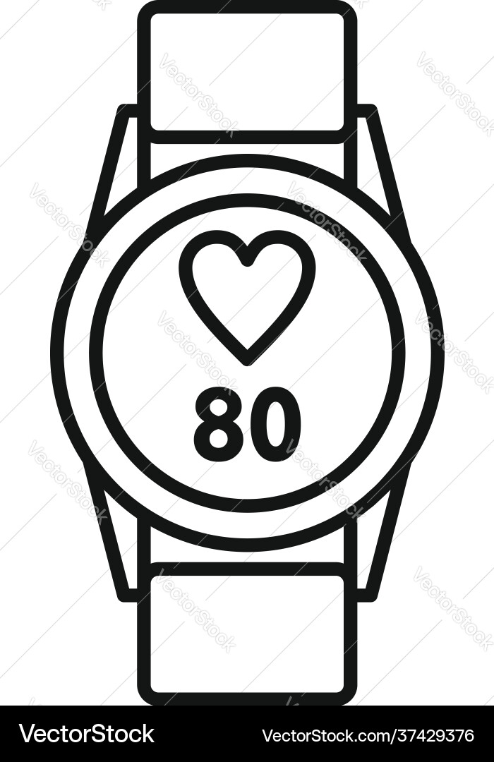 Sport smartwatch icon outline style Royalty Free Vector