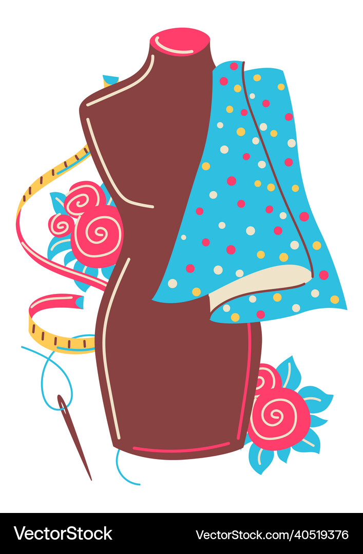 With needlework sewing items Royalty Free Vector Image