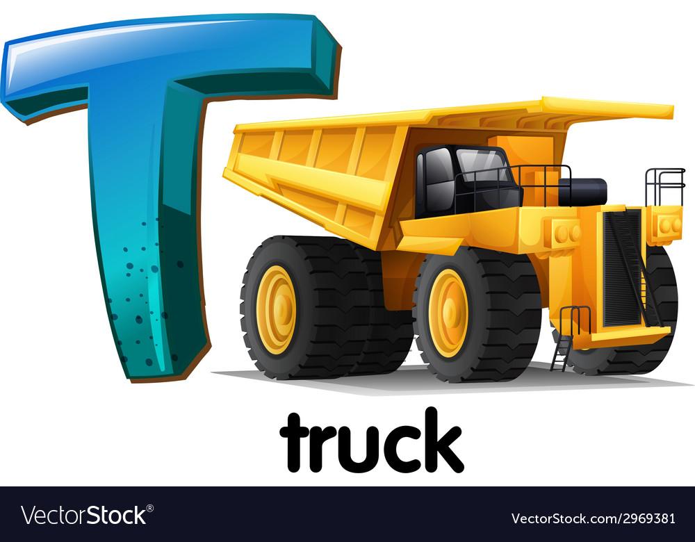 A letter t for truck