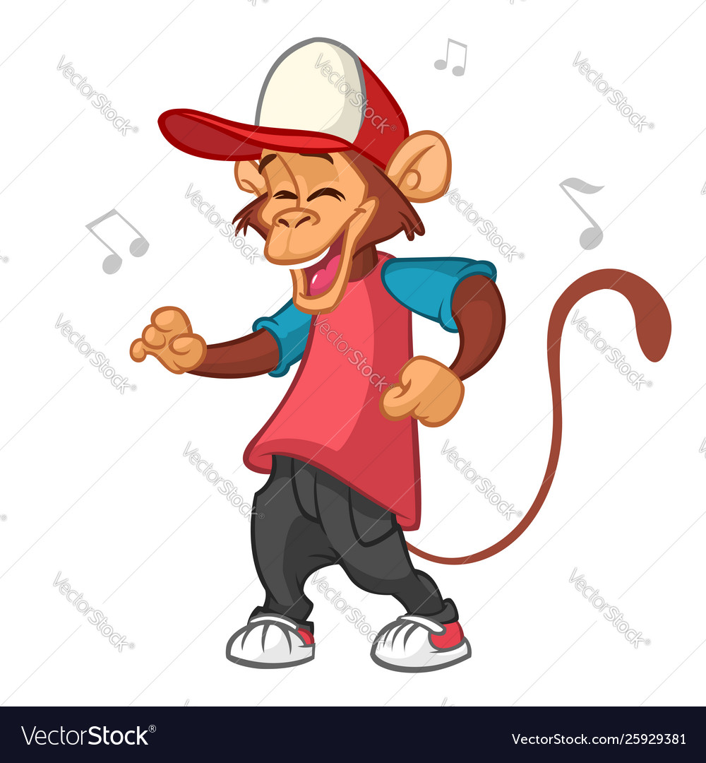Cartoon monkey dancing Royalty Free Vector Image Cartoon monkey dancing Royalty Free Vector Image