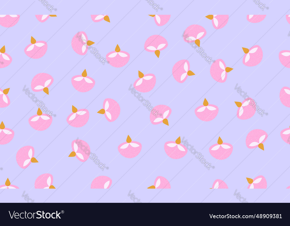 Diwali lamp seamless pattern with background vector image Diwali lamp seamless pattern with background