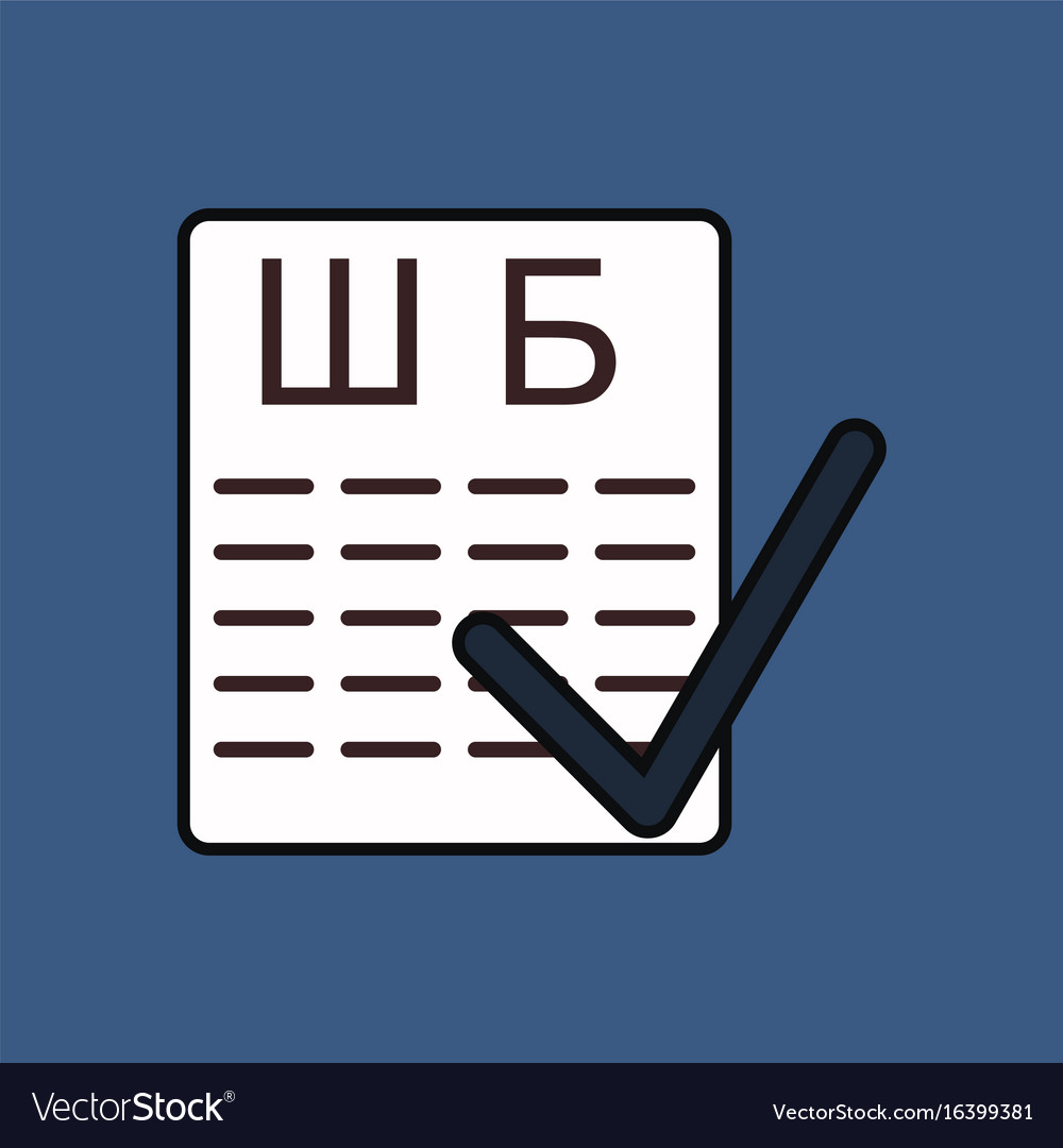 Flat icon design collection eye test with check