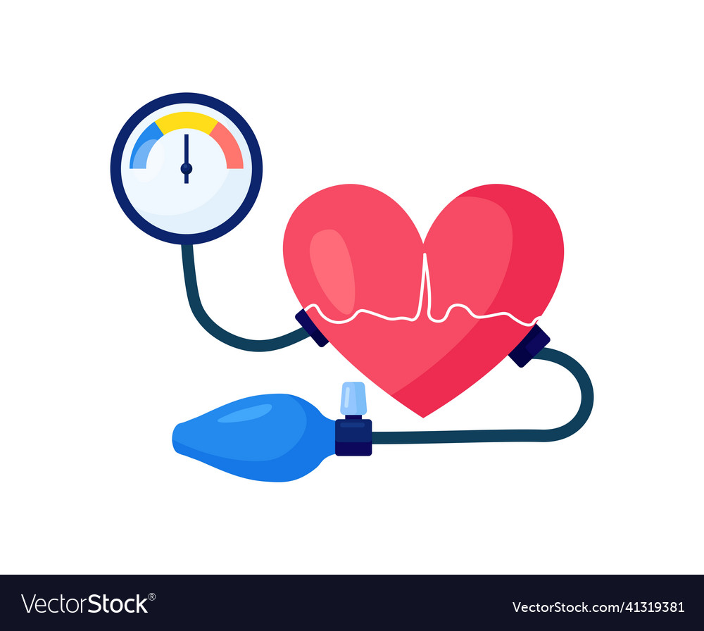 Hypertension high blood pressure treatment big Vector Image