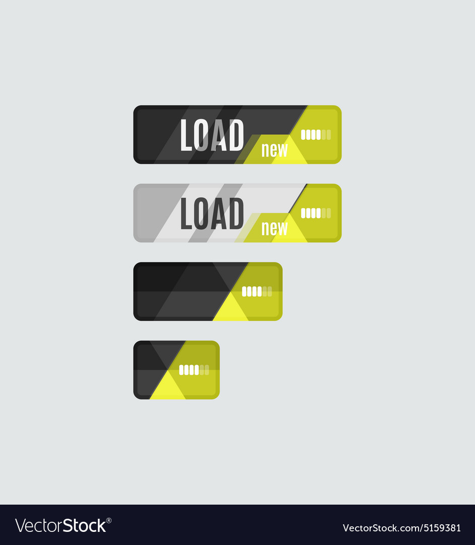 Load button futuristic hi-tech ui design