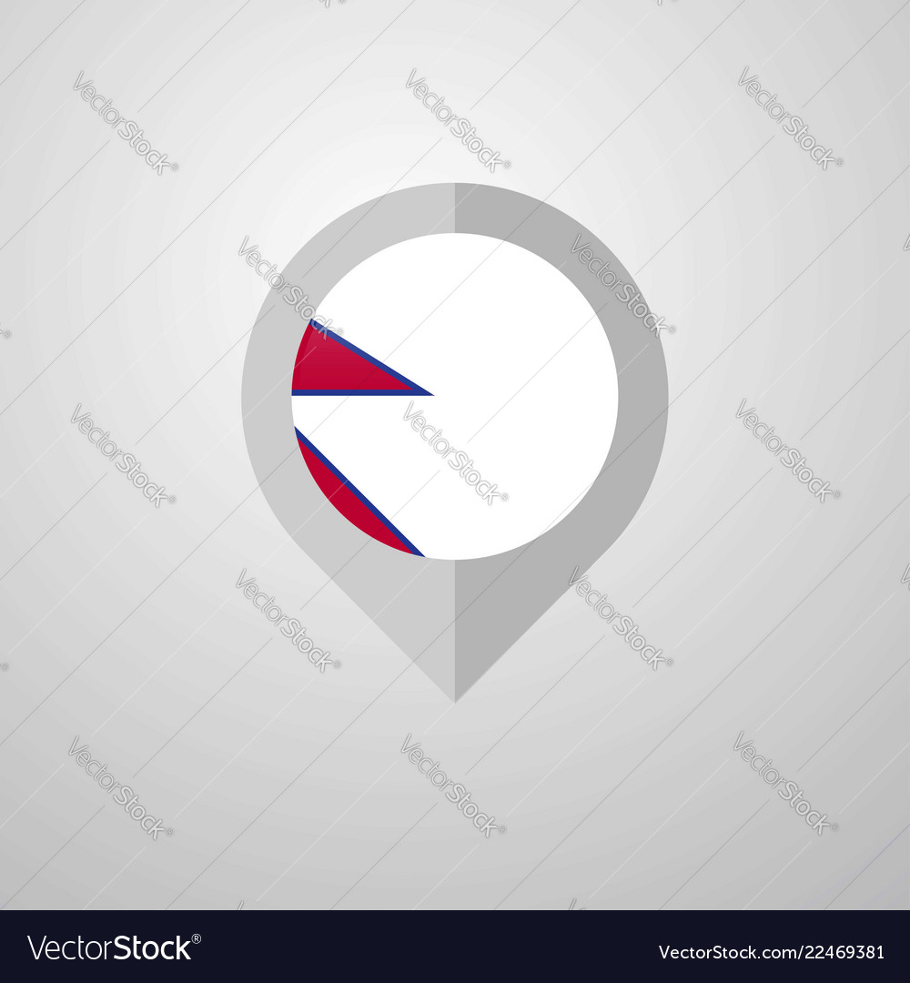 Map navigation pointer with nepal flag design