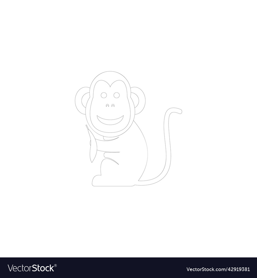 Monkey icon design element