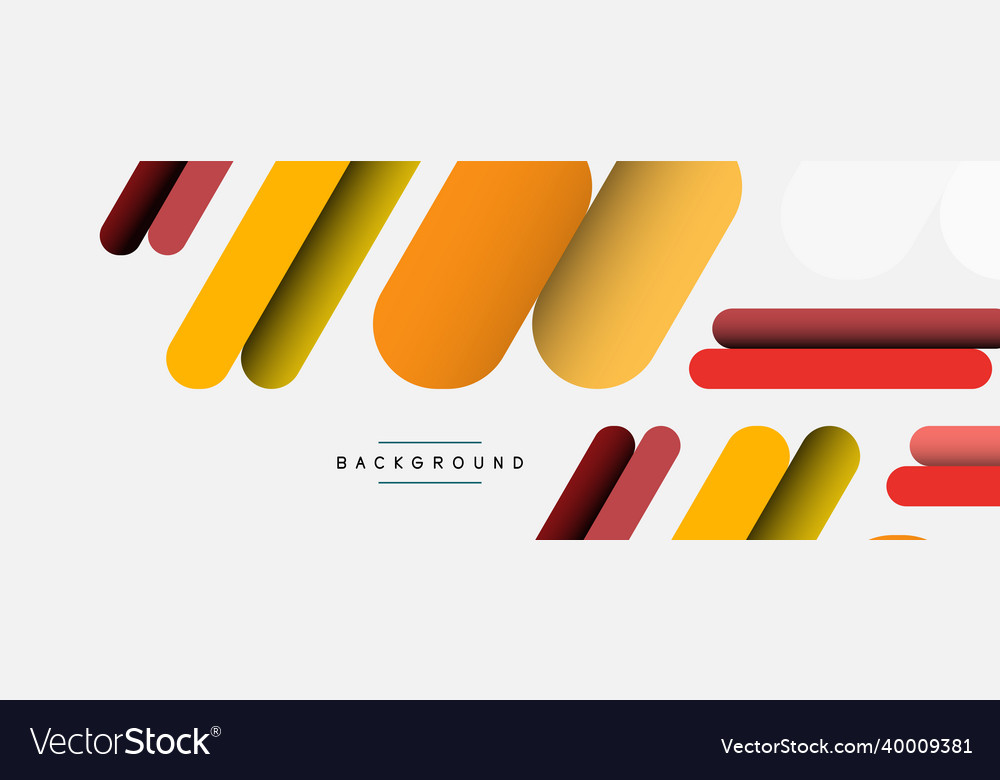 Overlapping round shapes and lines background vector image Overlapping round shapes and lines background