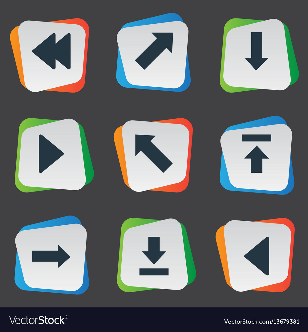 Set of simple arrows icons