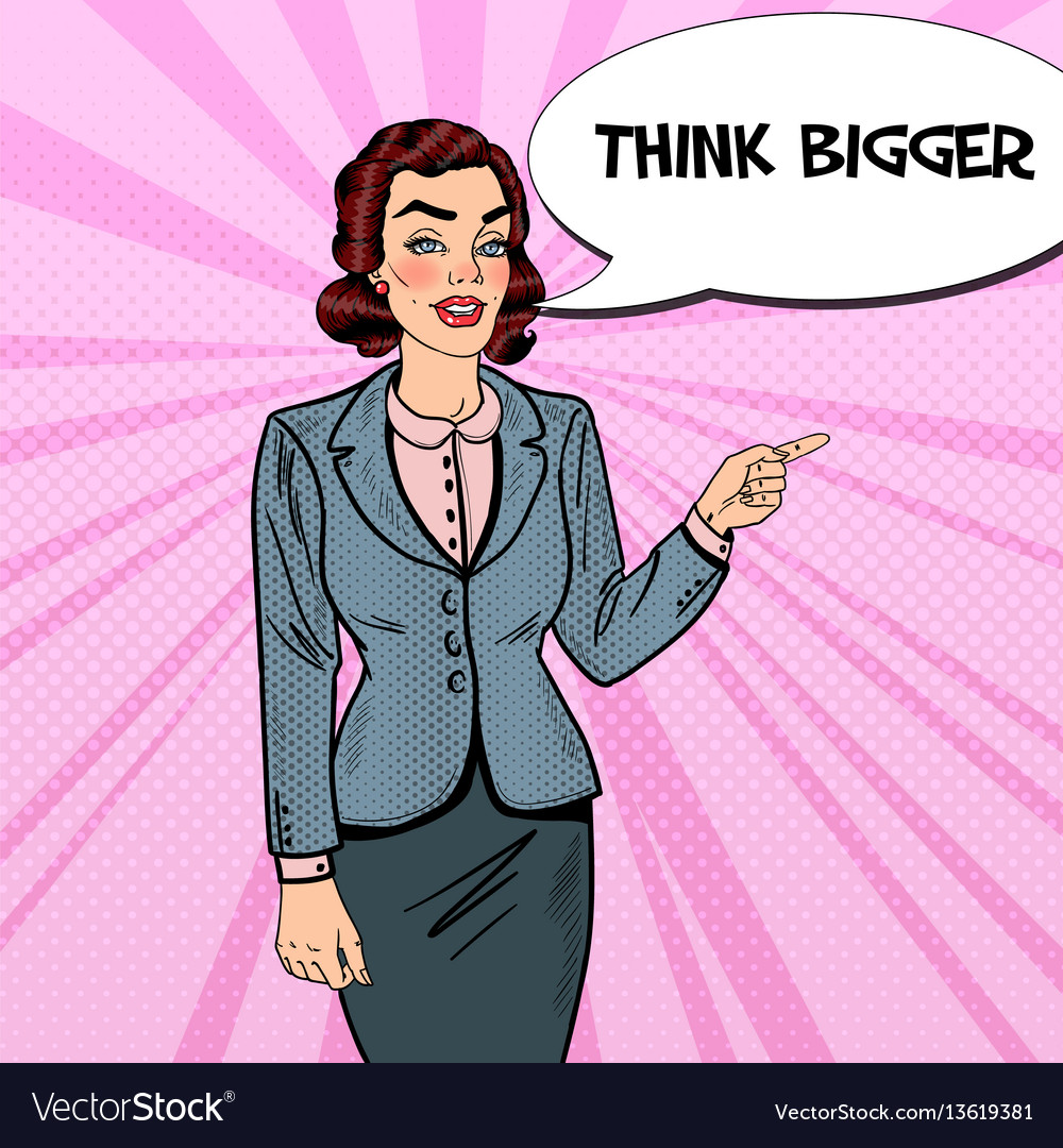 Stylish Businesswoman Pointing