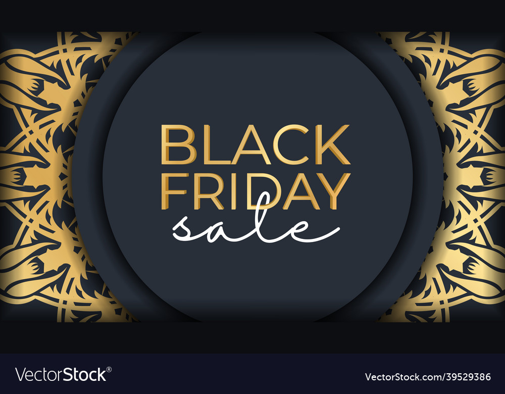 Advertising sale black friday dark blue