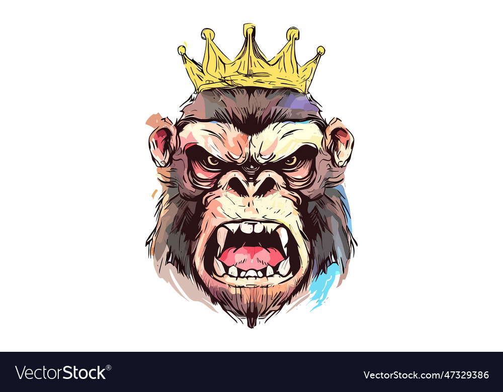 Angry ape dominance Royalty Free Vector Image - VectorStock