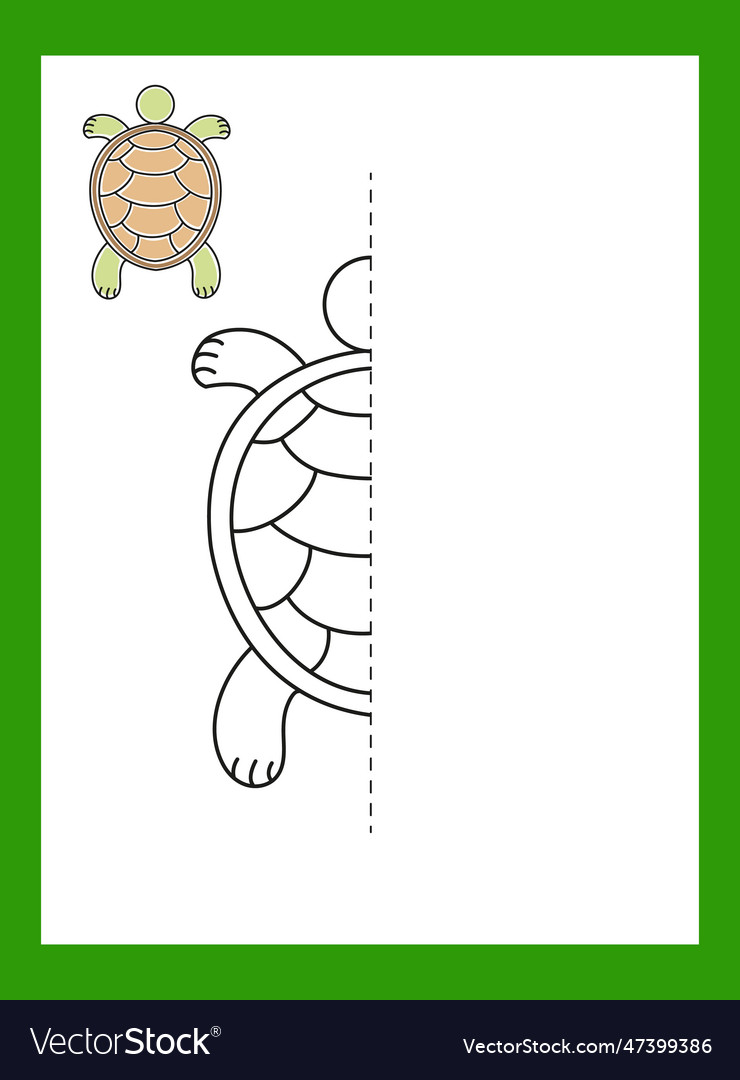 Draw a drawing turtle coloring image
