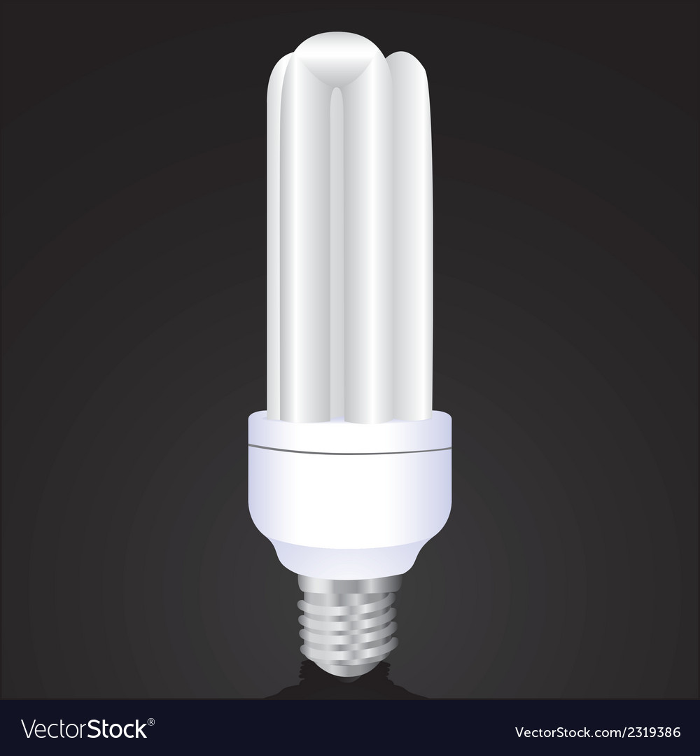 Energy saving bulb isolated on black