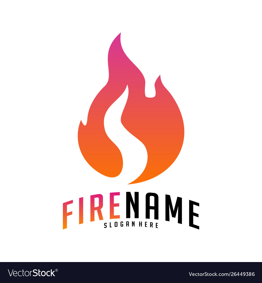 Fire flames logo design inspiration icons Vector Image