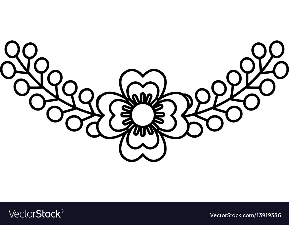 Floral wreath decoration card Royalty Free Vector Image