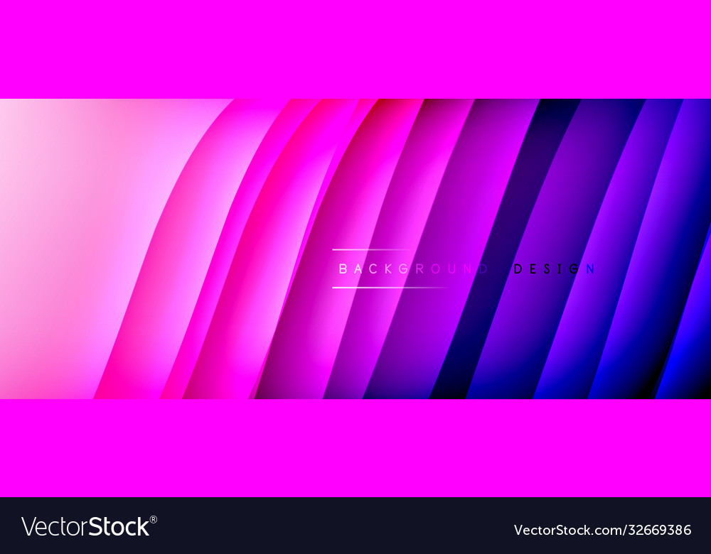 Fluid gradient waves with shadow lines and glowing