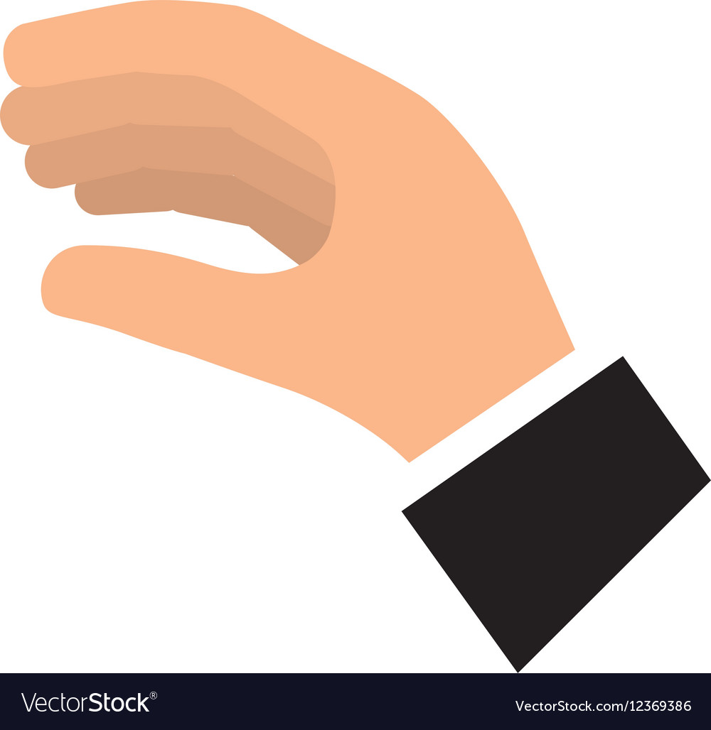 Hand holding something Royalty Free Vector Image