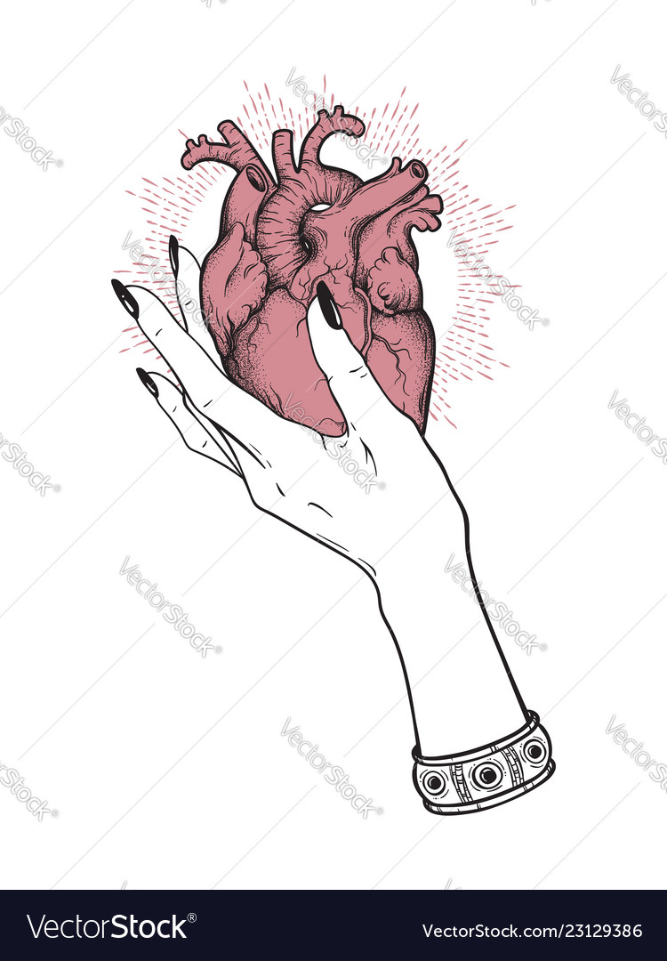 real heart in hand