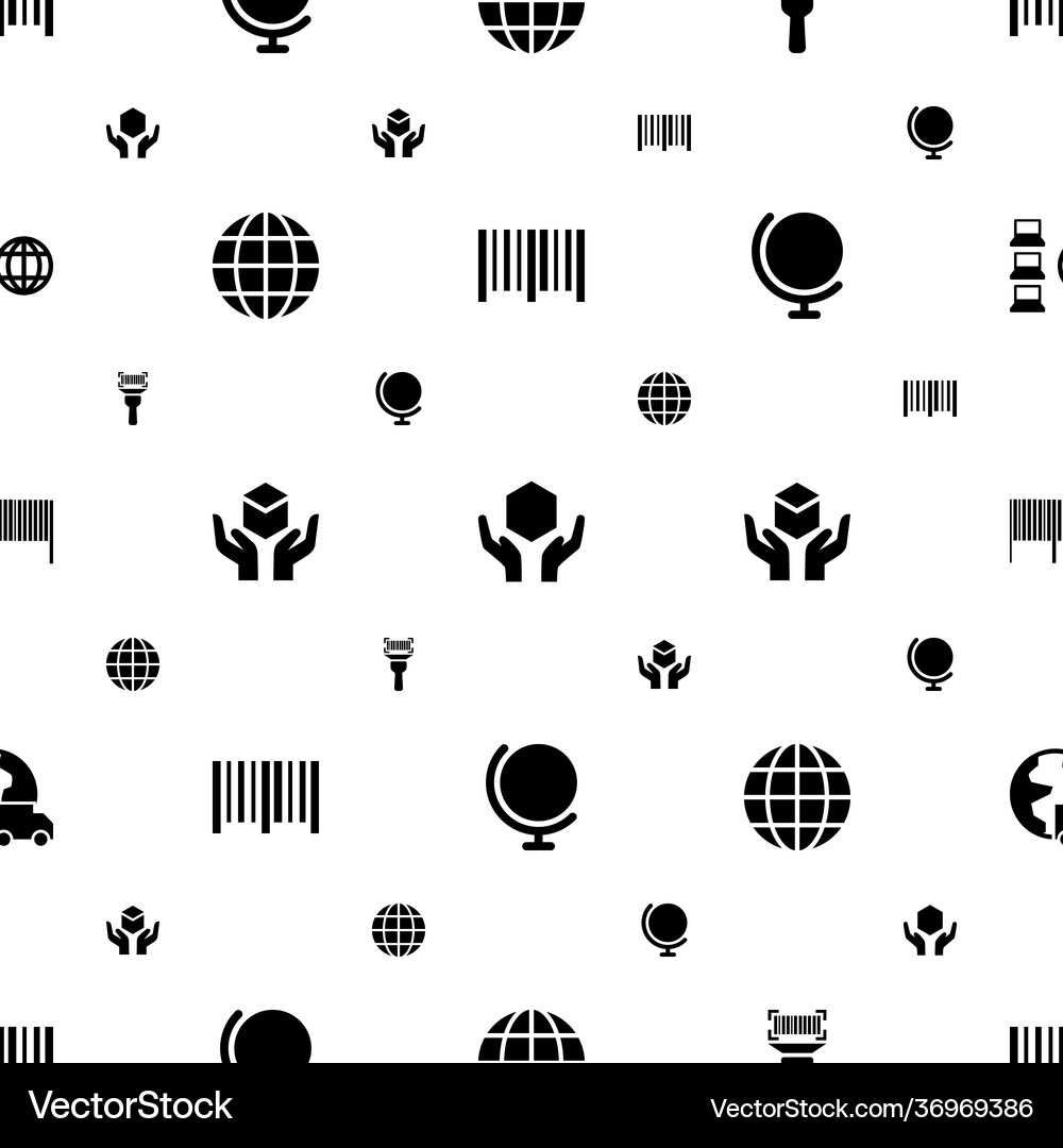 Logistics icons pattern seamless white background Vector Image