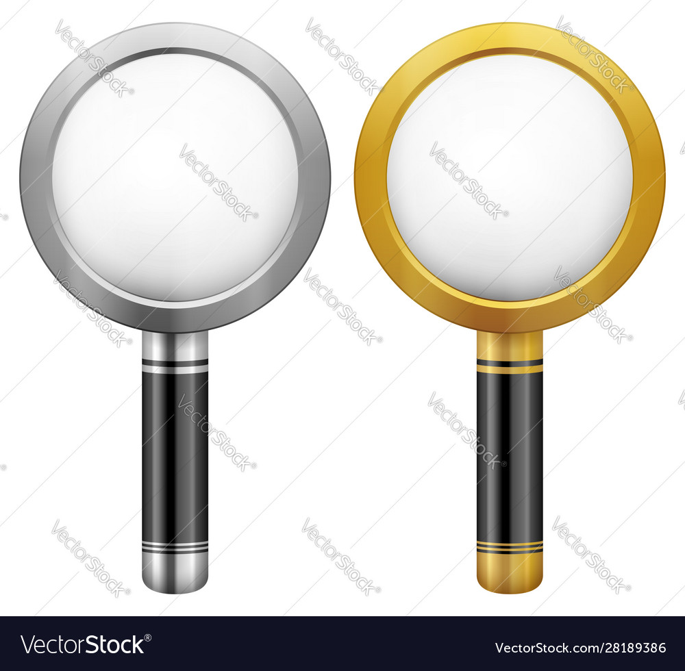 Magnifier set Royalty Free Vector Image - VectorStock