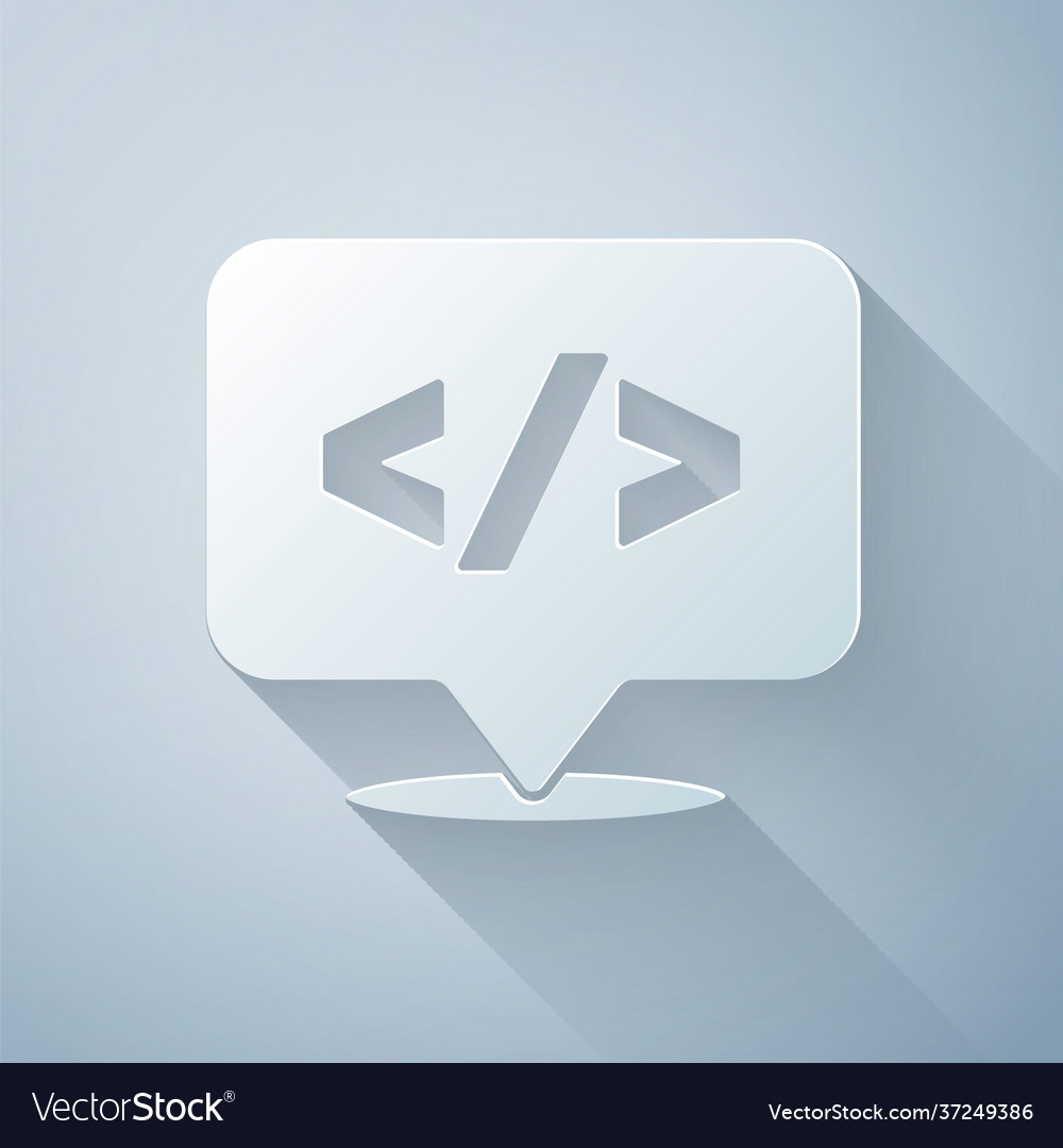Paper cut web design and front end development vector image Paper cut web design and front end development