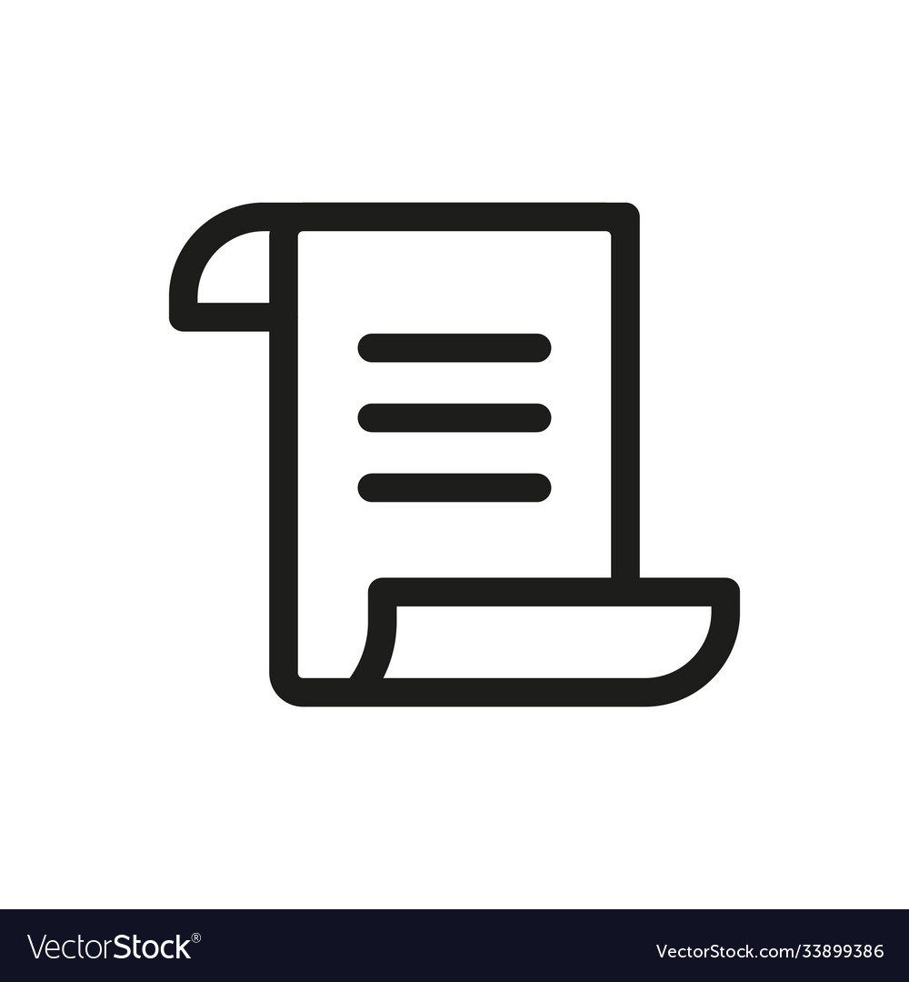 Paper document page icon element