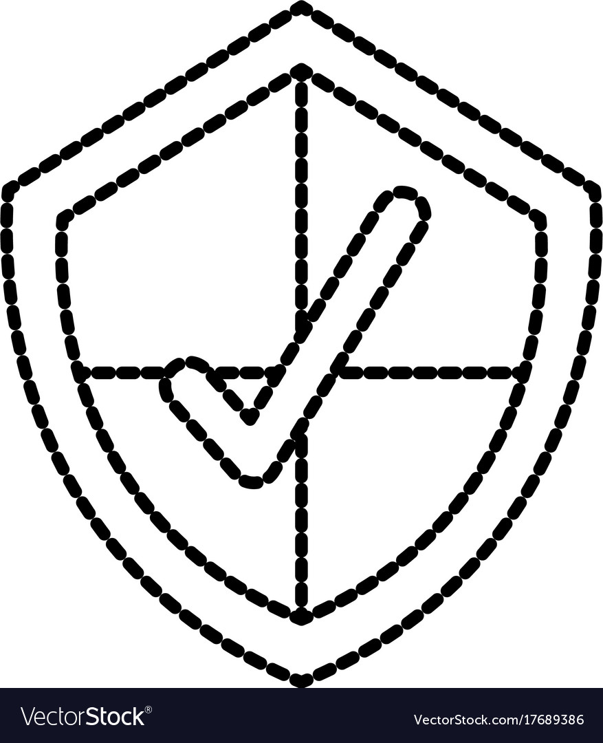 Shield with checkmark protection secure symbol