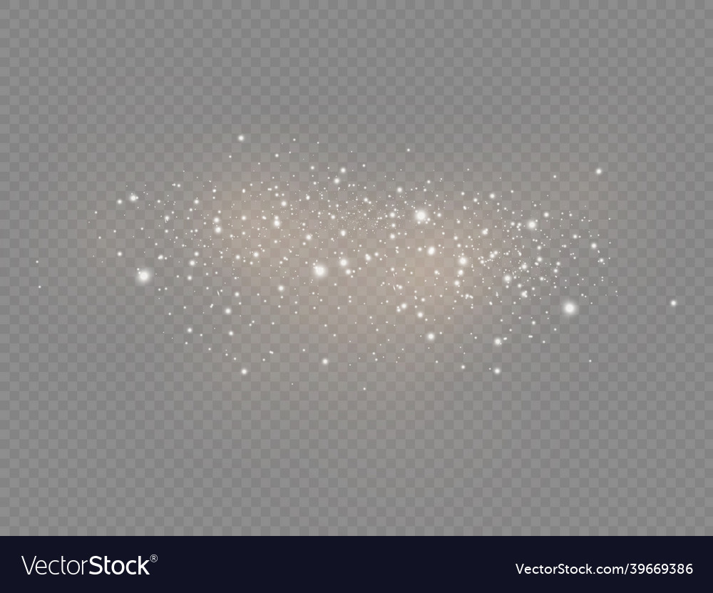 White dust particles sparkle shine lights star