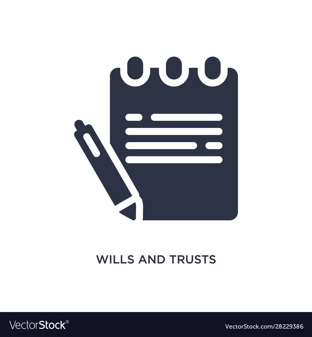 Wills and trusts icon on white background simple Vector Image