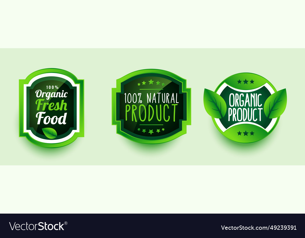 100 certified and organic product label