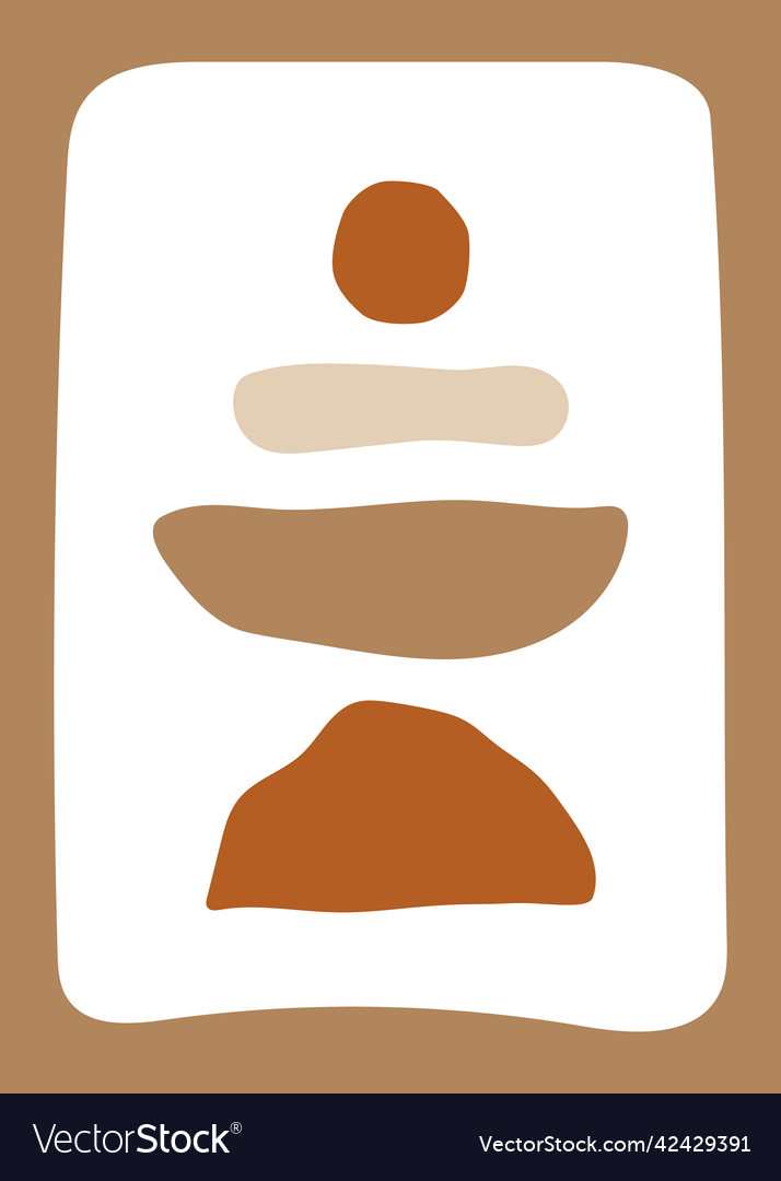 Abstract shape in boho style