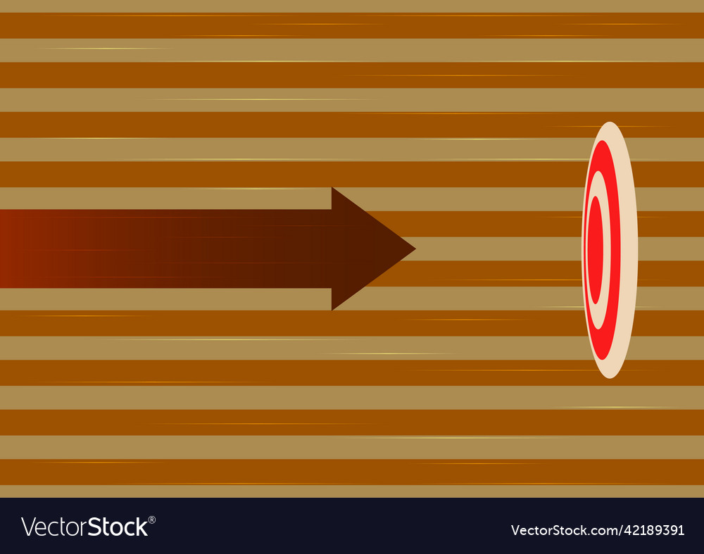 Arrow moving quickly towards aim target