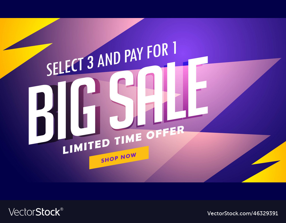 Big sale banner design template